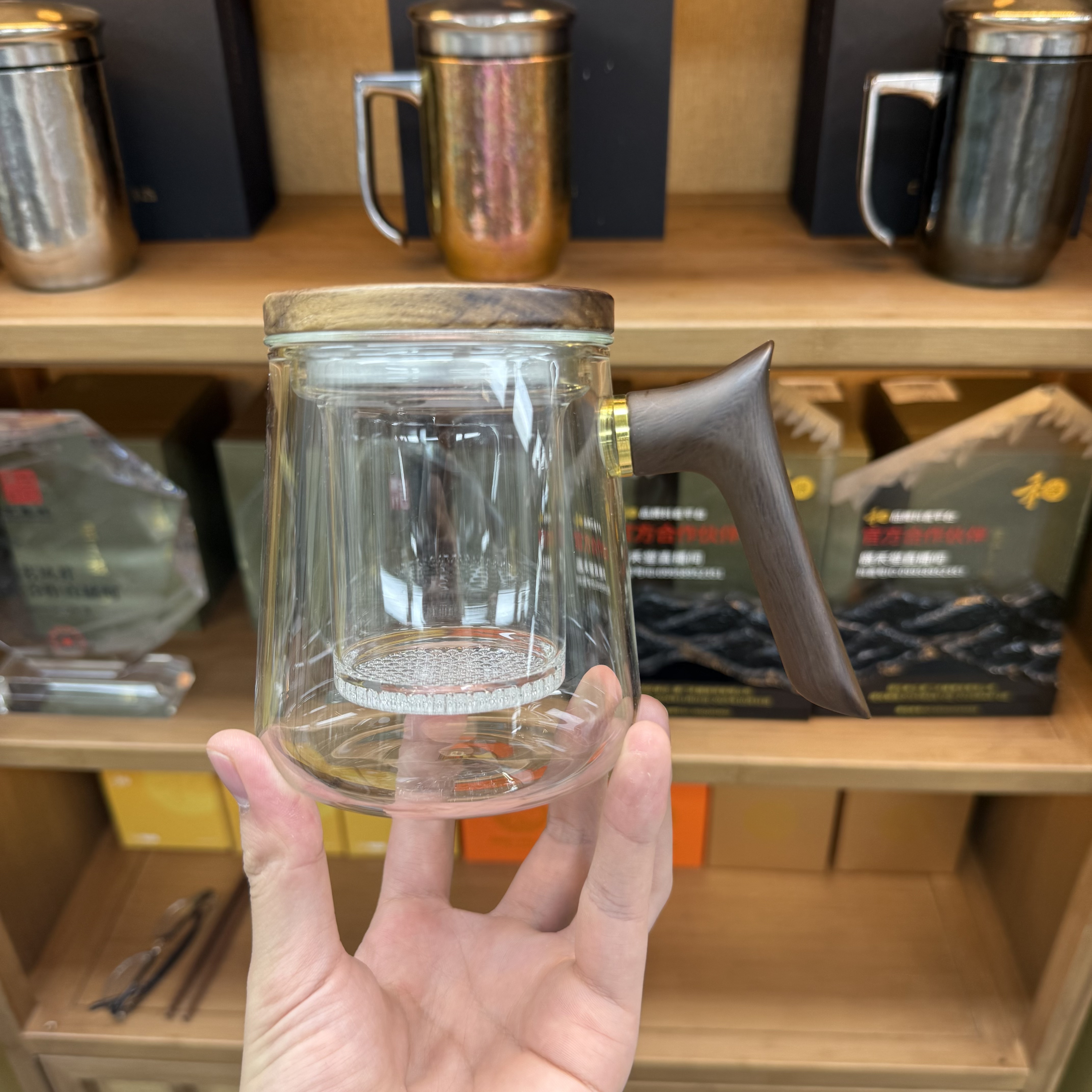 台灣皿可高端胡桃木蜂窩高貨辦公杯