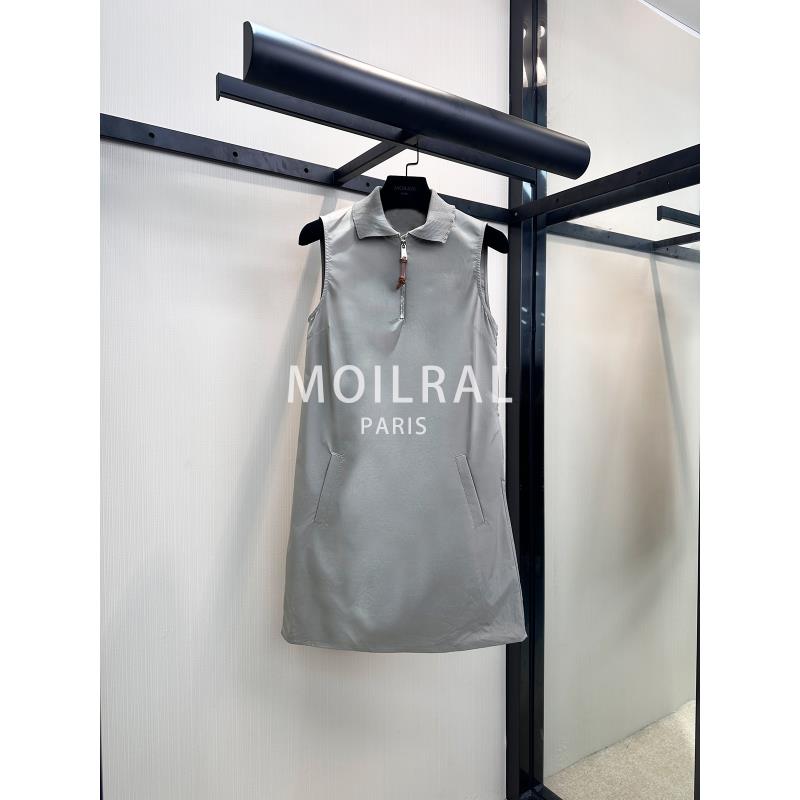 MO纯色休闲无袖翻领连衣裙FH2301531-531