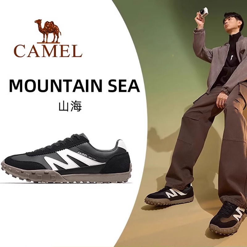 【山海】骆驼运动鞋2025夏季新款男鞋复古德训鞋板鞋X14B097607