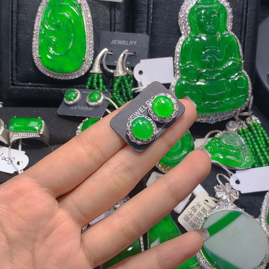 翡翠银S925镶嵌吊坠(不含链)888888888