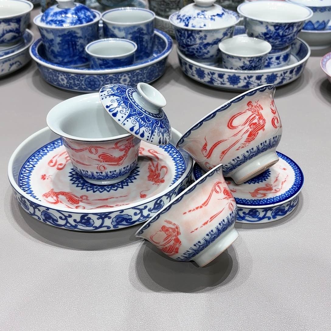 盖碗景德镇高温茶具