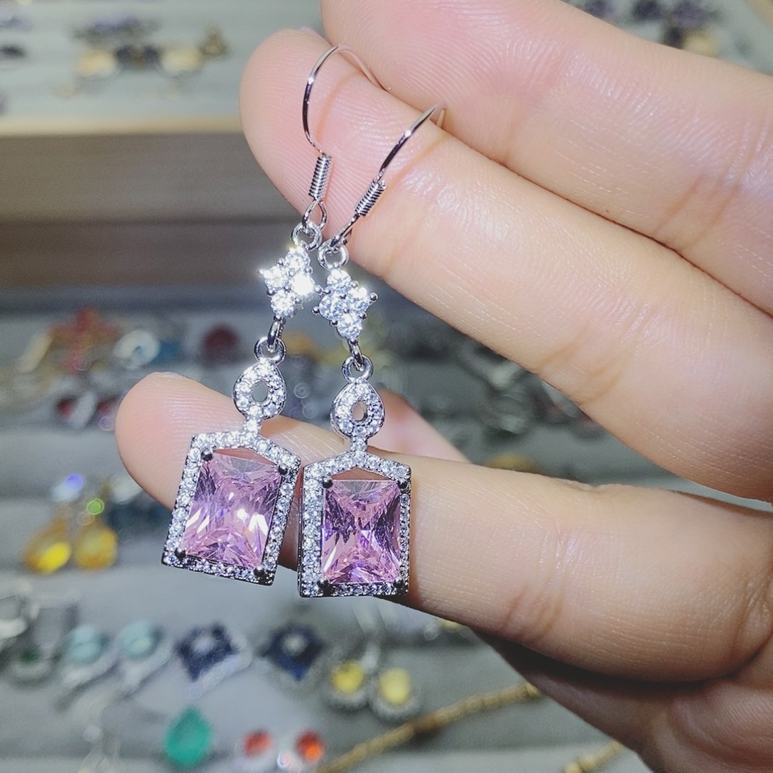 【闪购商品】托帕石耳饰银S925镶嵌