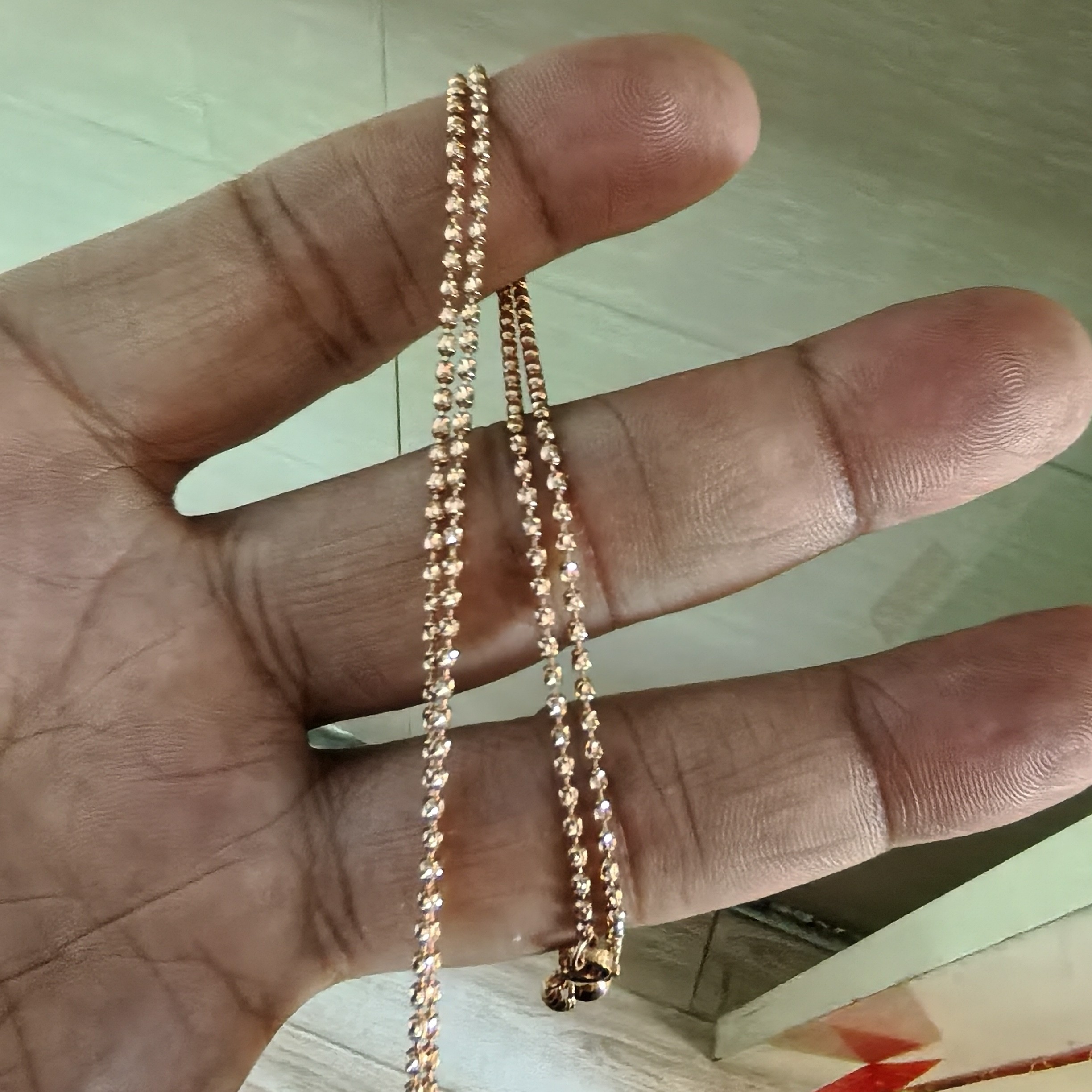 18k玫瑰金项链时尚