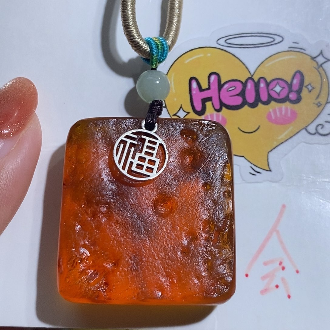 琥珀未镶嵌珠宝奇石蜜蜡吊坠