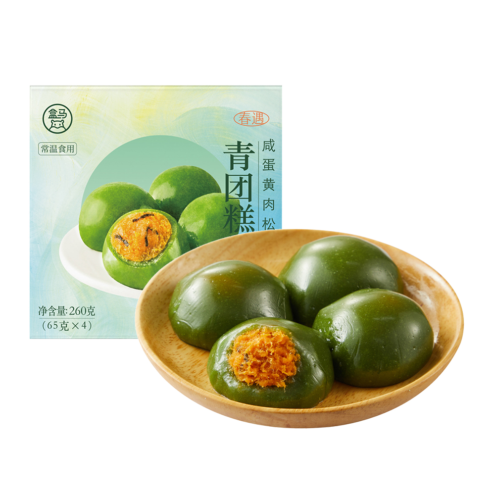 盒马 咸蛋黄肉松青团糕 260g