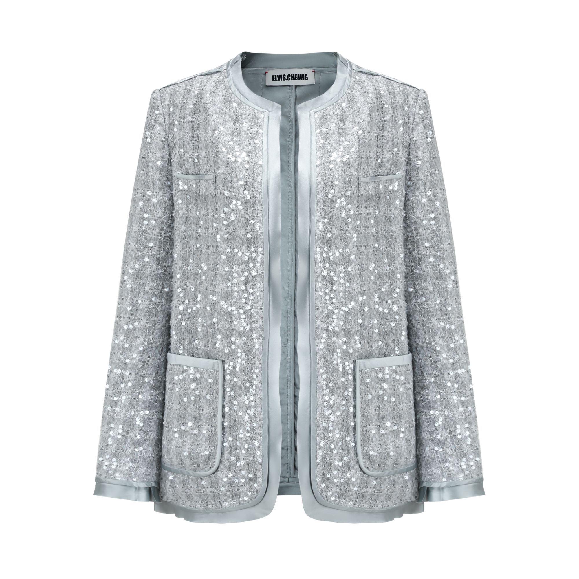 【顾文婷推荐】蒋云25 粗花呢真丝毛边对襟外套 E25SS04152AA011