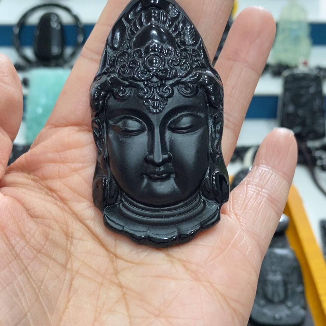 疯***子蛇纹石玉未镶嵌吊坠