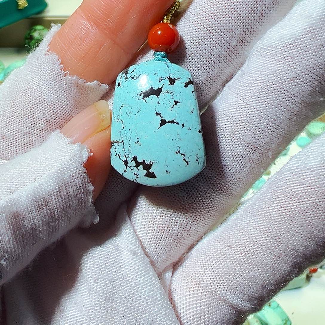 绿松石无事牌未镶嵌