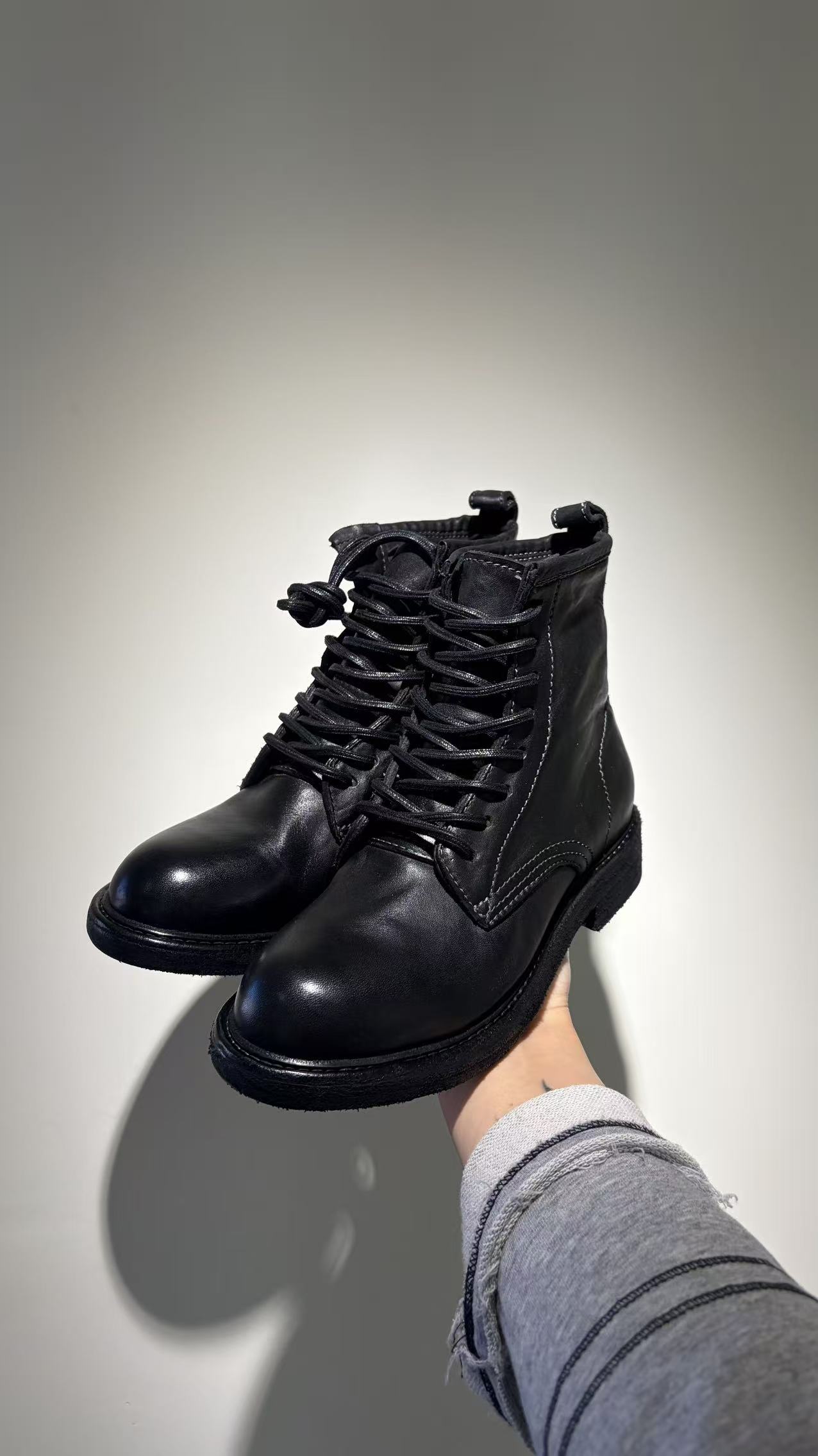 博格水洗马皮-休闲马丁鞋