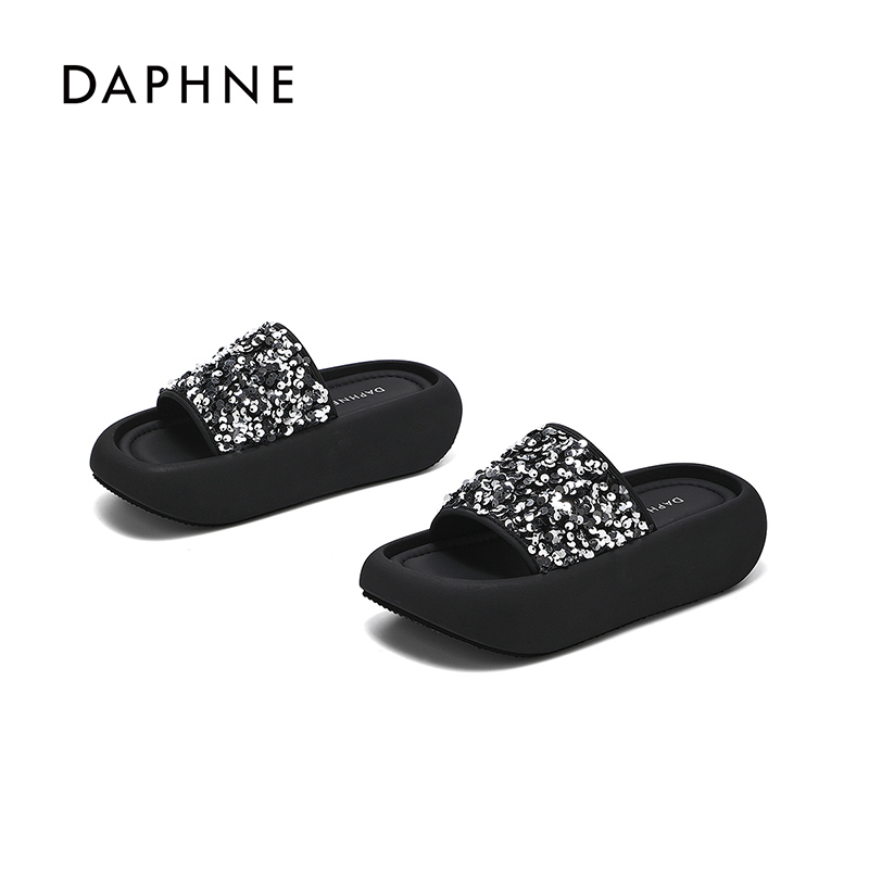 夏季新款平底女士一字拖时尚厚底厚底小清新拖鞋百搭露趾XY