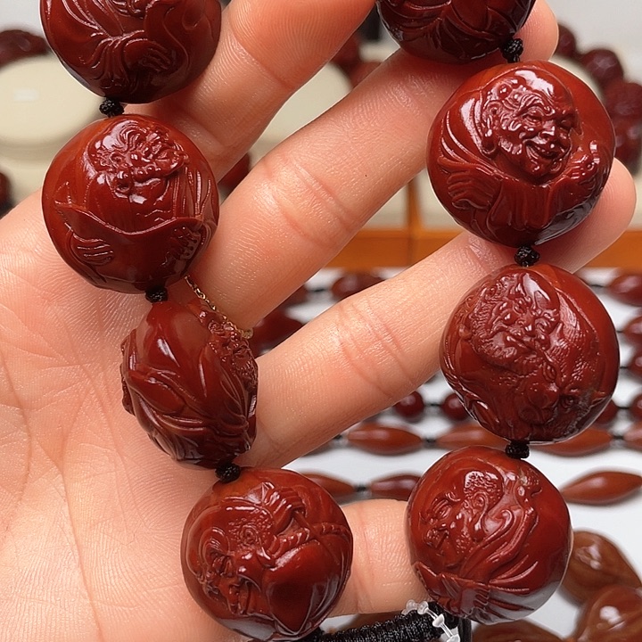 橄榄核手串石*龙十八罗汉