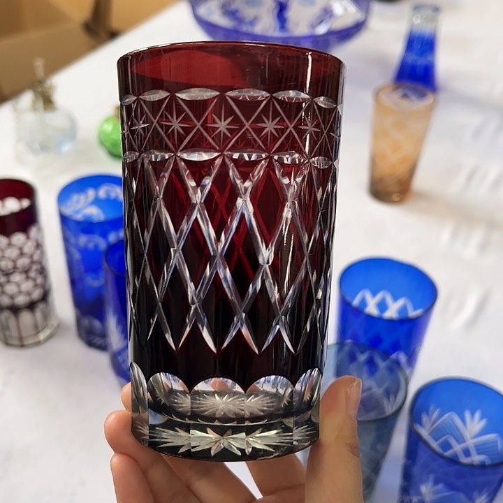 手柄款水晶玻璃微瑕一个