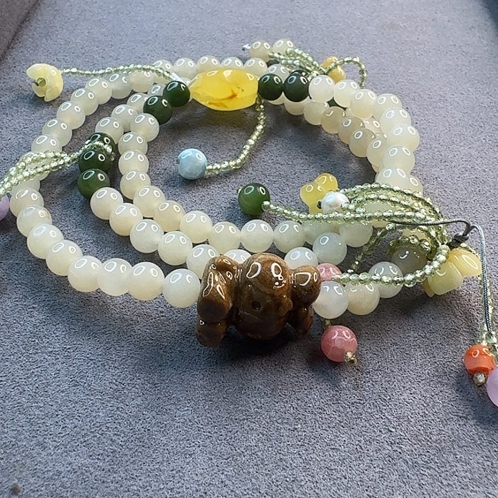 琥珀未镶嵌裸石琥珀手串