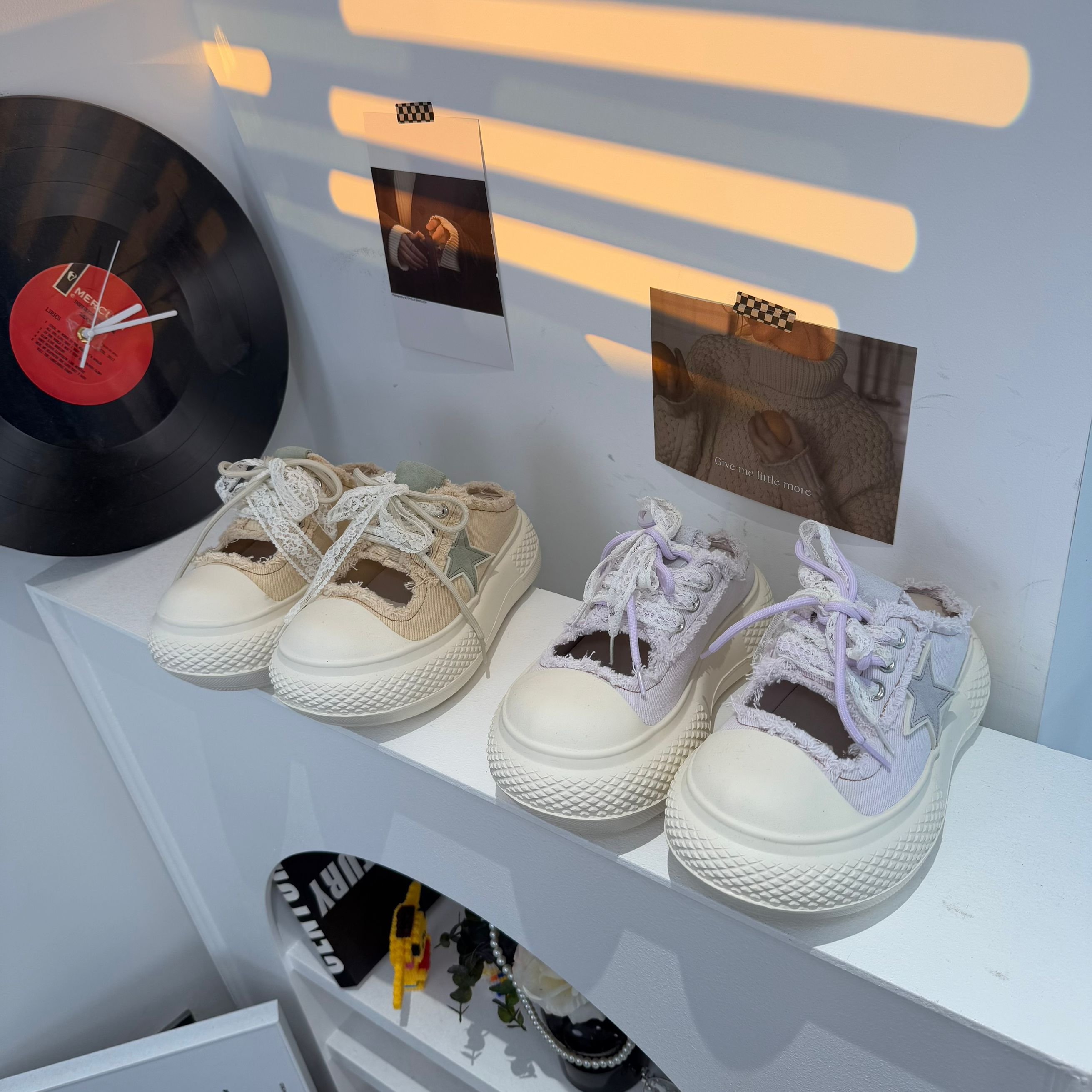 包头半拖鞋女外穿2025夏新款松糕厚底镂空帆布鞋时尚大头包头拖鞋