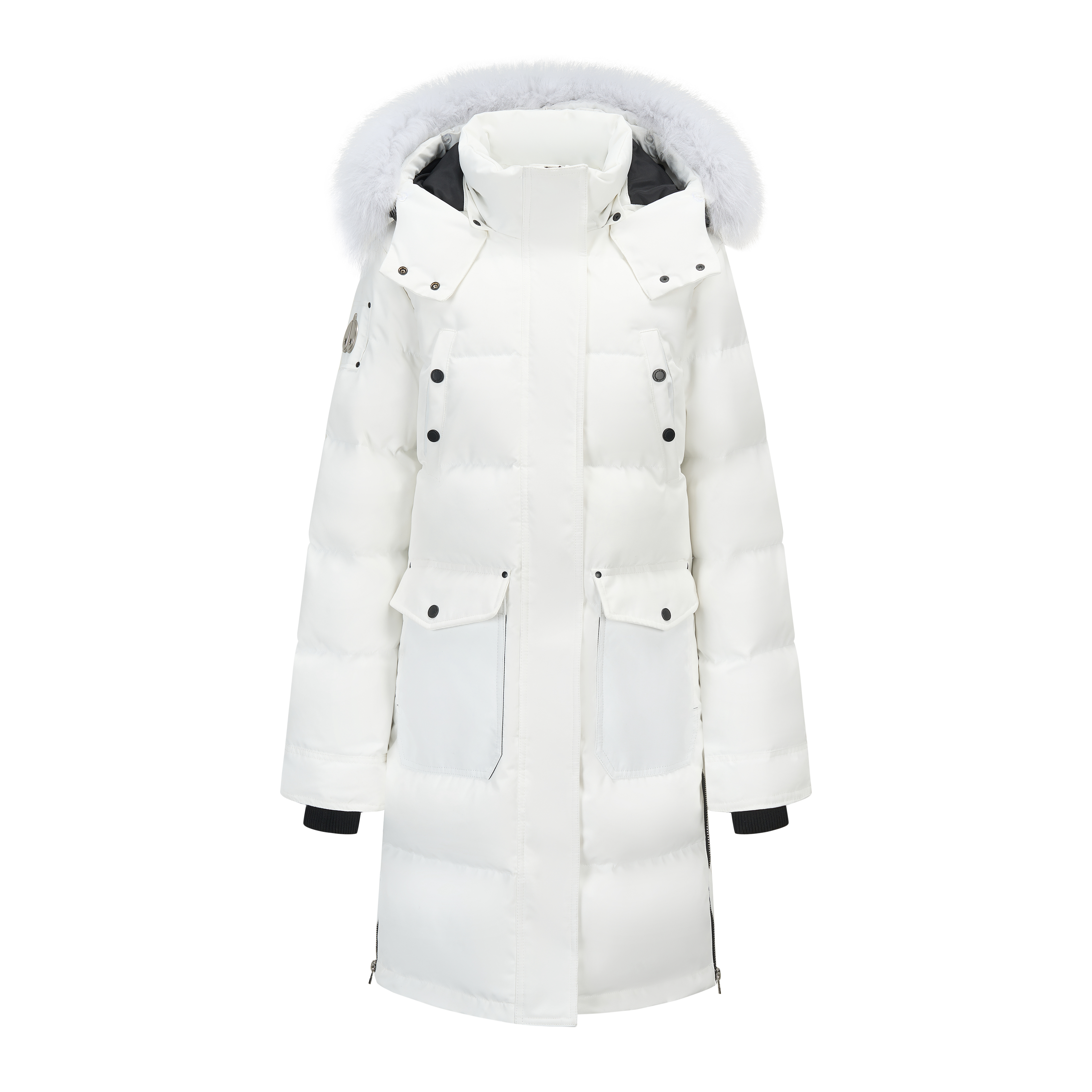 剪~刀 上新~长款 户外男女同款滑雪鹅绒服 真狐狸毛领QY