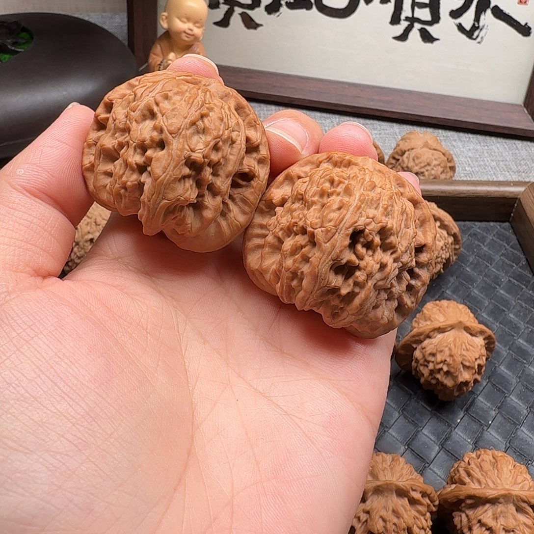 吊坠文玩核桃全品白狮子43