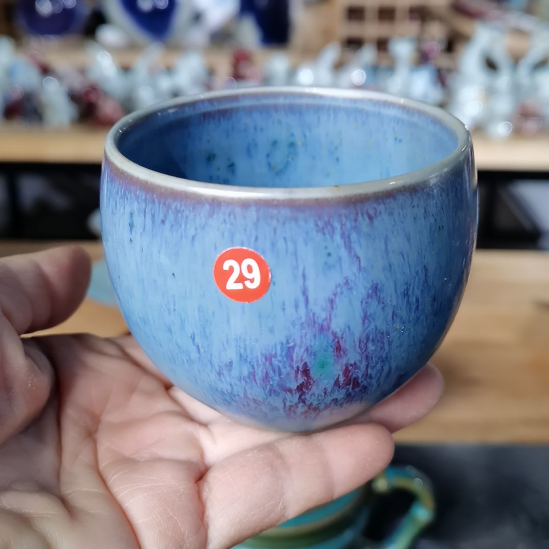 29炭烧工艺凤尾釉龙蛋杯王占辉