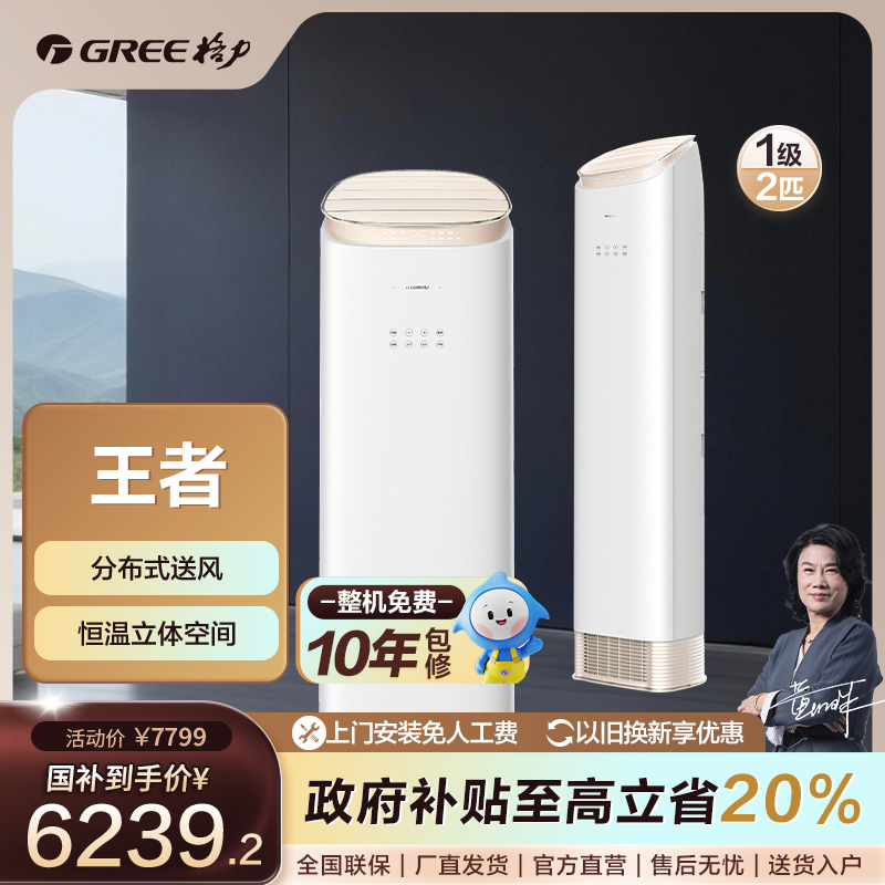 Gree/格力【国家补贴】王者2匹柜机空调一级变频冷暖WIFI智控