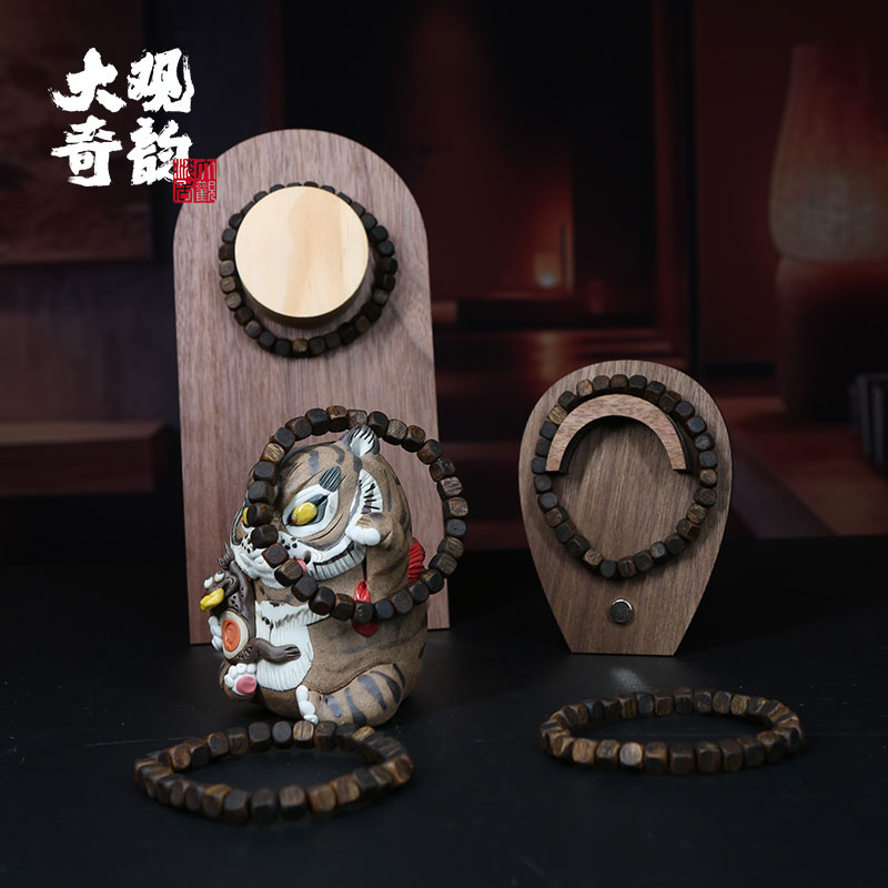 沉香【缠衣角】S级绿奇楠6mm单圈方珠沉香手串海南黎峒多样性发一