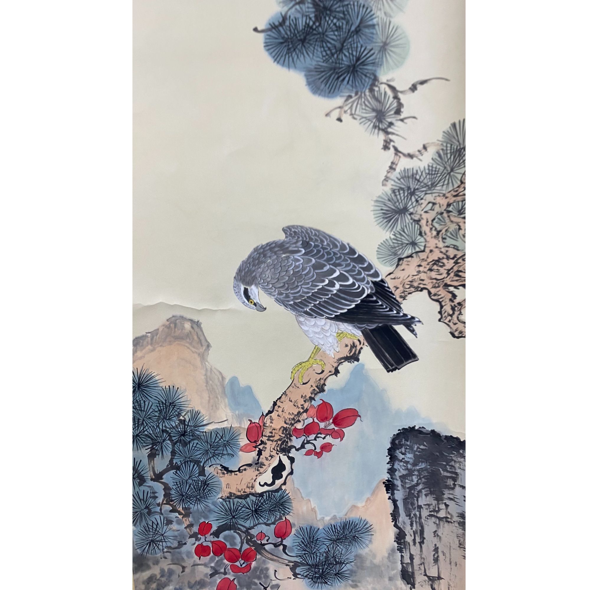 浦 松鹰绘画立轴 132.67 7.9平尺