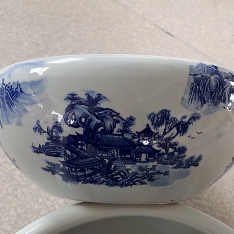 有机玻璃陶瓷材料鱼缸32厘米