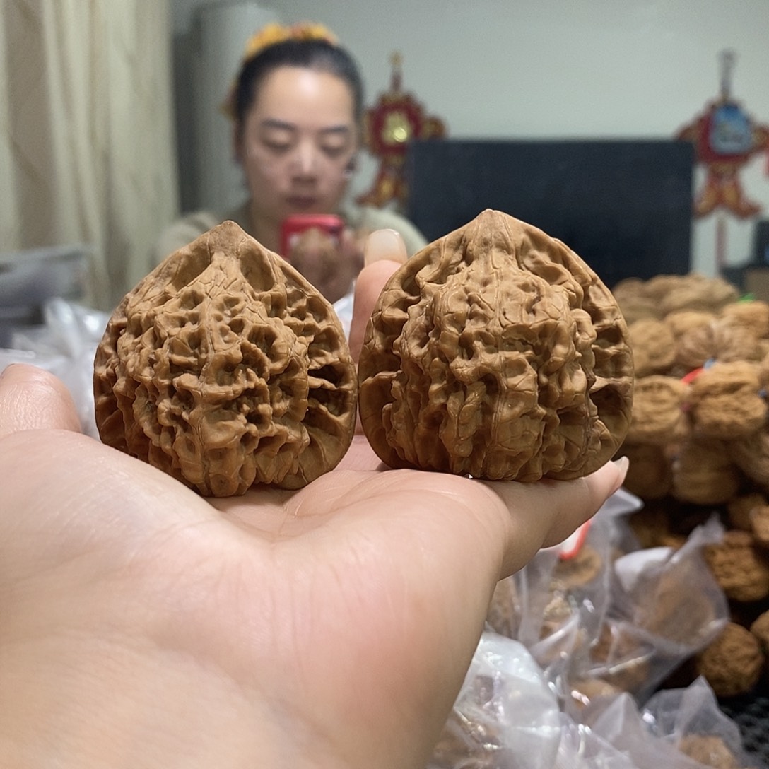 把件文玩核桃50官帽尖有伤