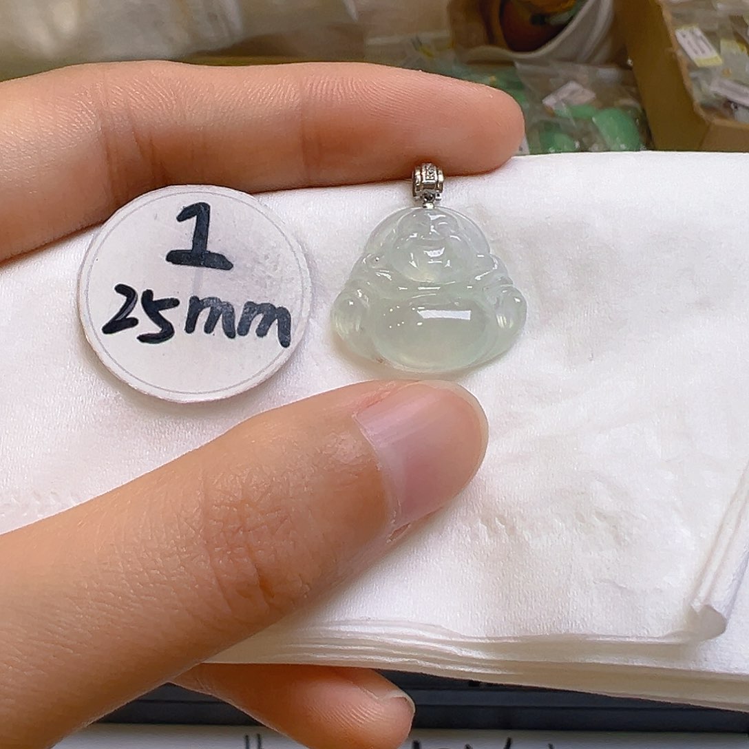 翡翠吊坠(不含链)18K金镶嵌翡翠