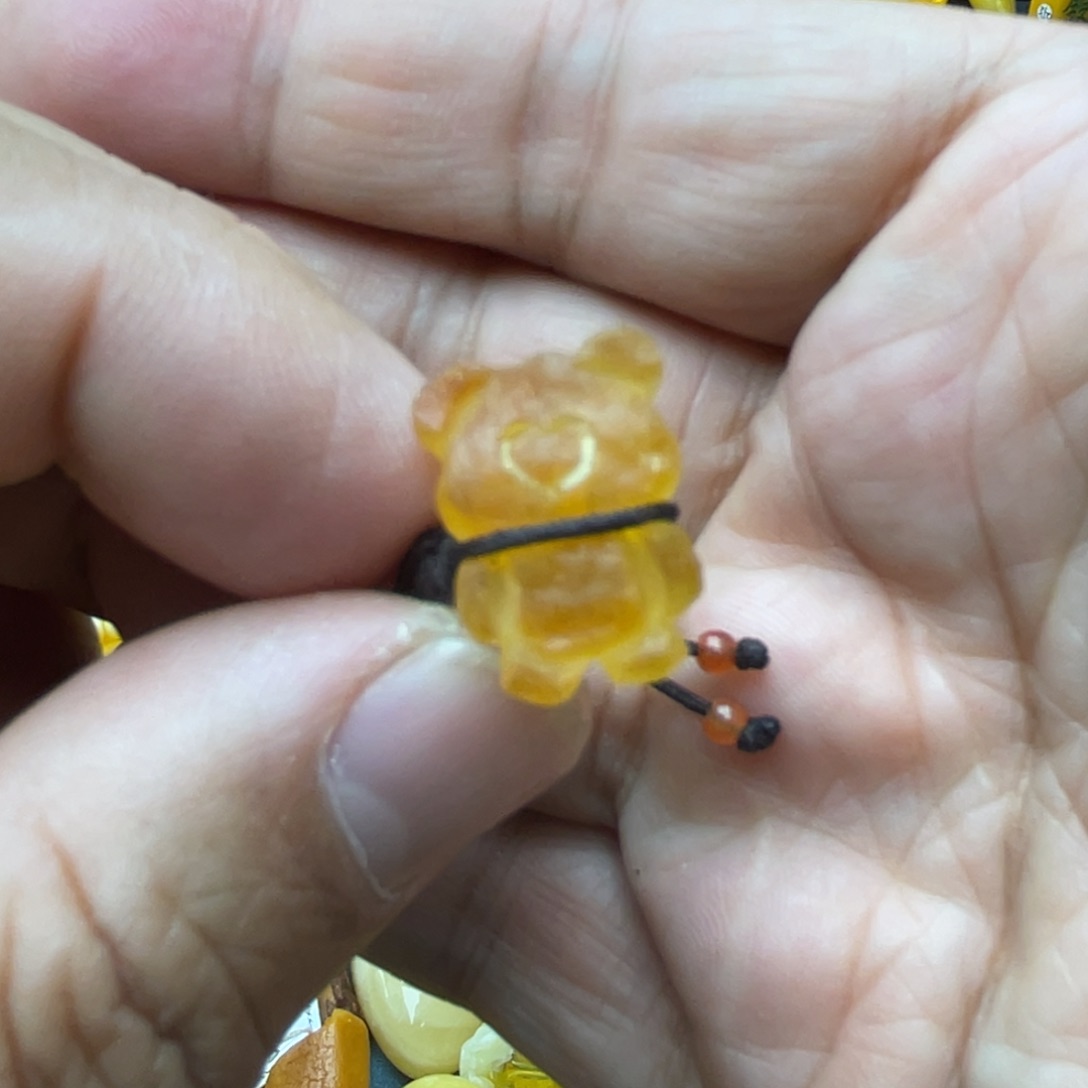 蜜蜡颈饰未镶嵌蜜蜡戒指