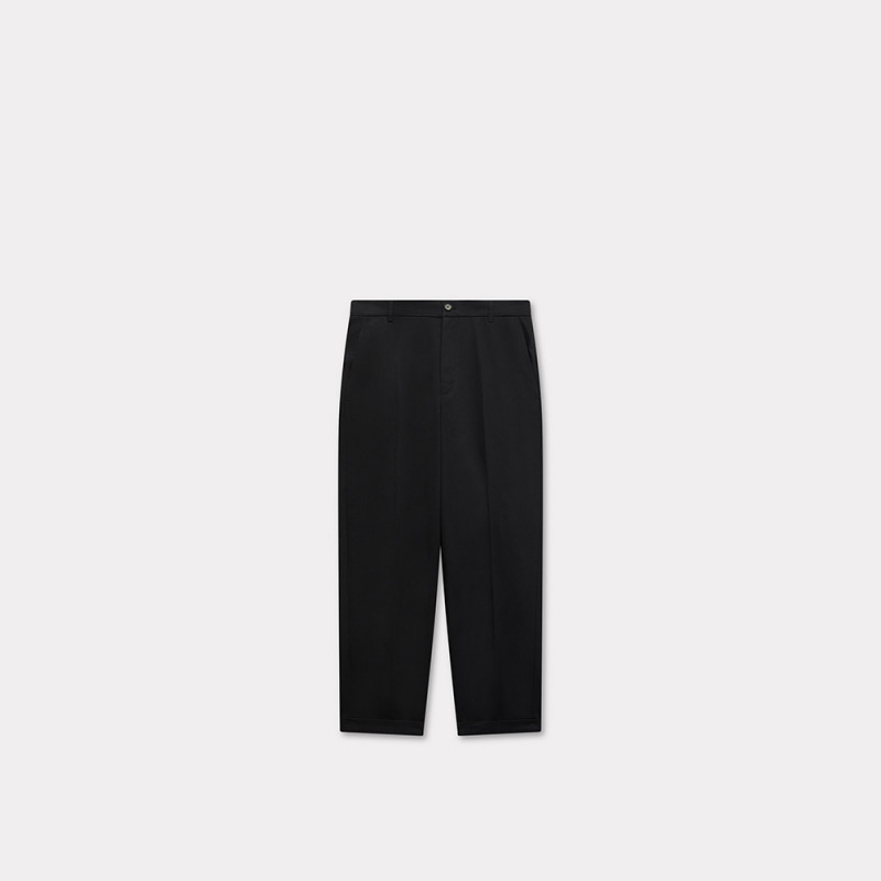 KENZO 25春夏新品 男士简约纯色休闲直筒裤子