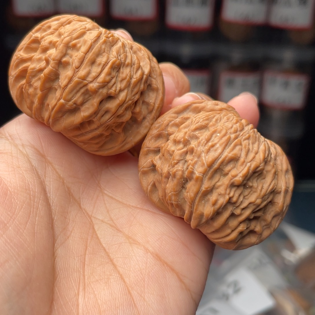 文玩核桃把件萌****?全品42磨盘