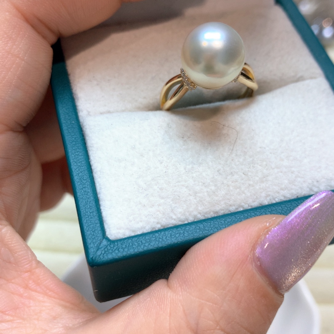 海水珍珠戒指银S925镶嵌