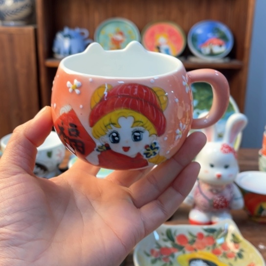 瓦当景德镇釉下手绘陶瓷