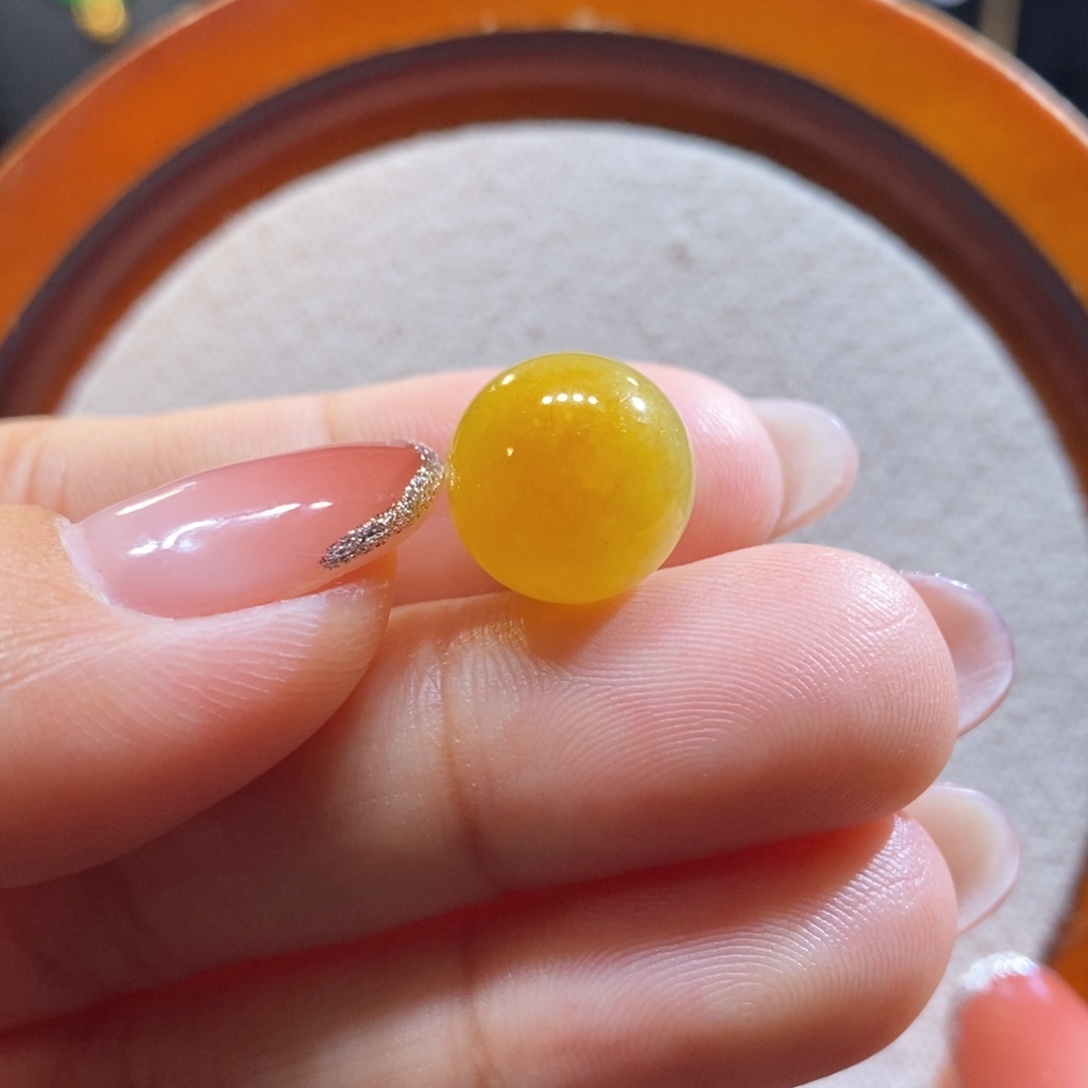 翡翠未镶嵌吊坠(不含链)翡翠冰黄珠