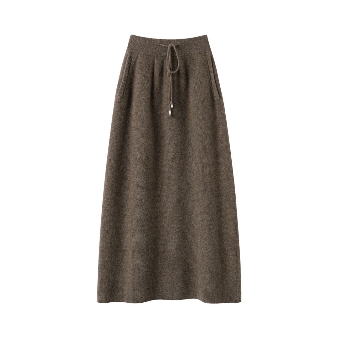 卿莲--瓦家同款  全羊绒加厚碎玉针 半身裙