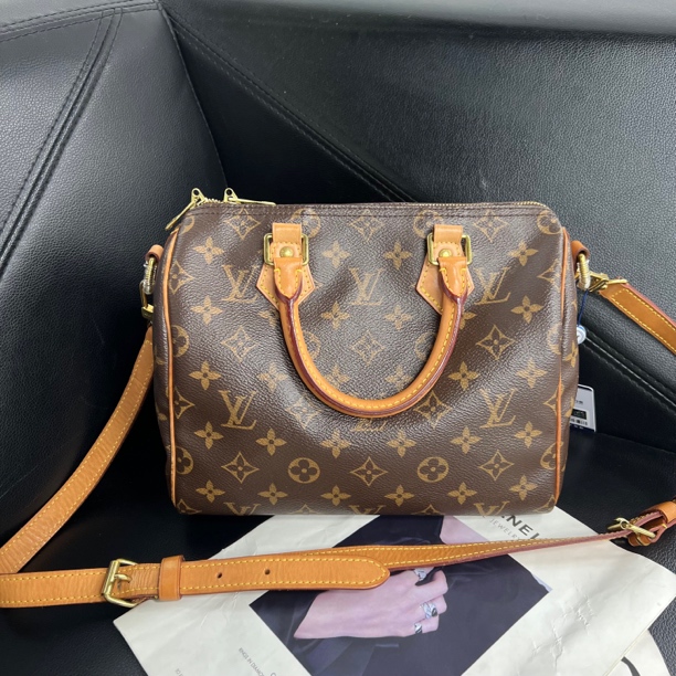 95新 LouisVuitton/路易威登 捐金沉珠/speedy25单肩