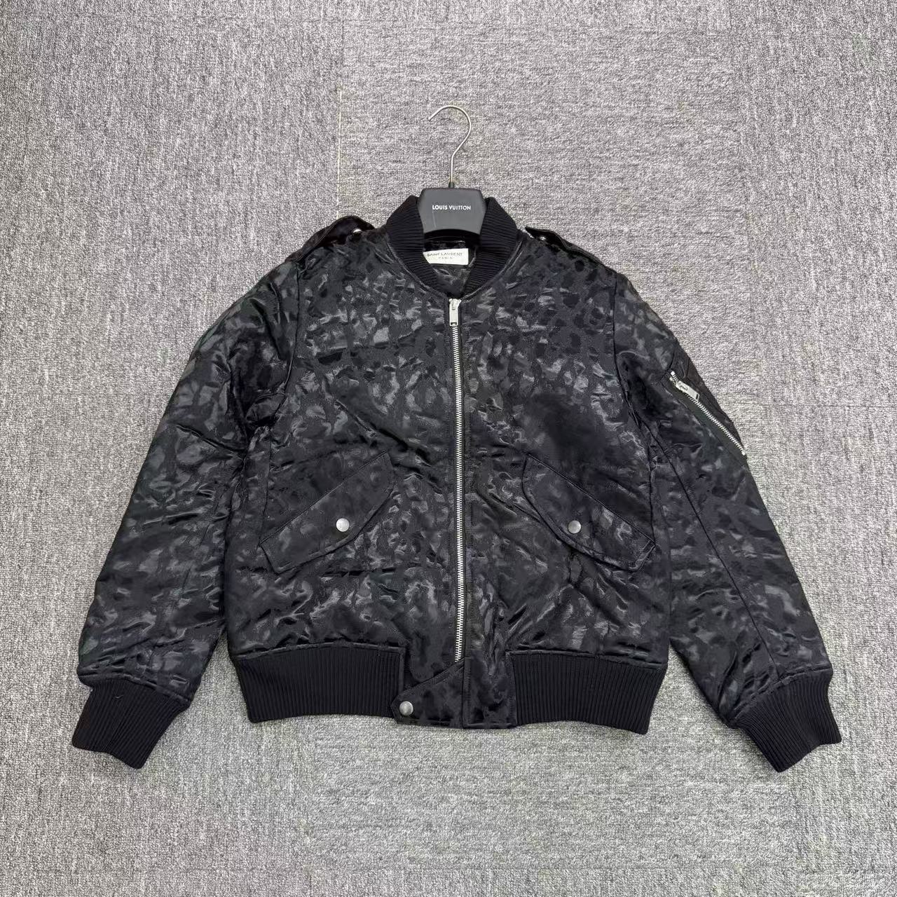 99新 YSL/圣罗兰  豹纹棉服夹克/40码/编码17197