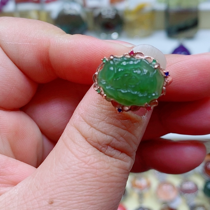 水晶戒指未镶嵌水晶