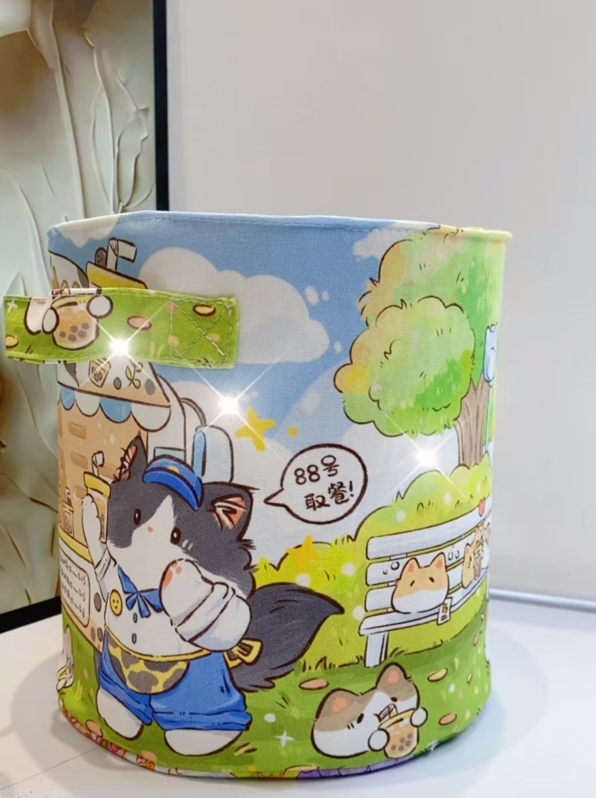 补cha链接··收纳·手作时尚包包花色印花立体便携卡通蓝色等