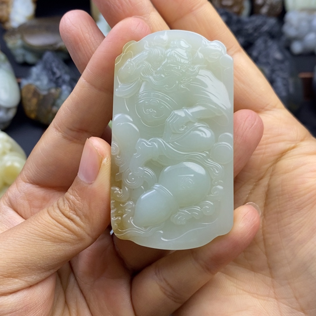 和田玉未镶嵌挂件