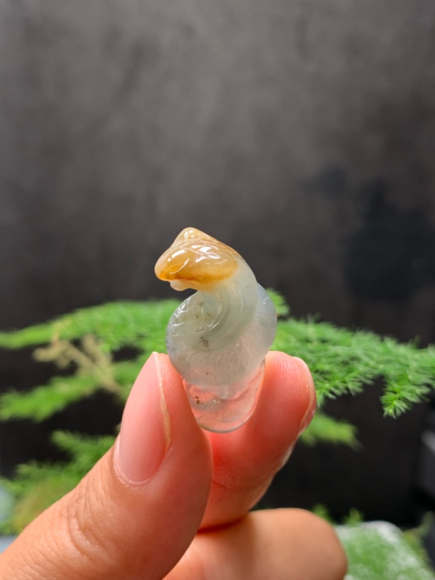 天然缅甸翡翠鸿运当头冰胶蛇