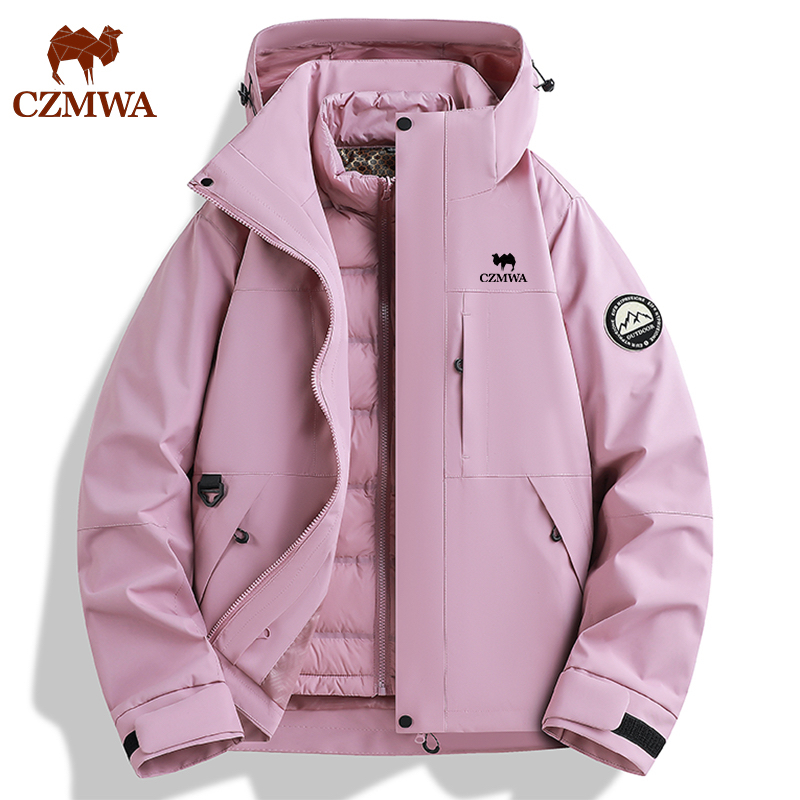 骆驼骑师三合一冲锋衣男女同款防水防风外套适合秋冬季登山户外