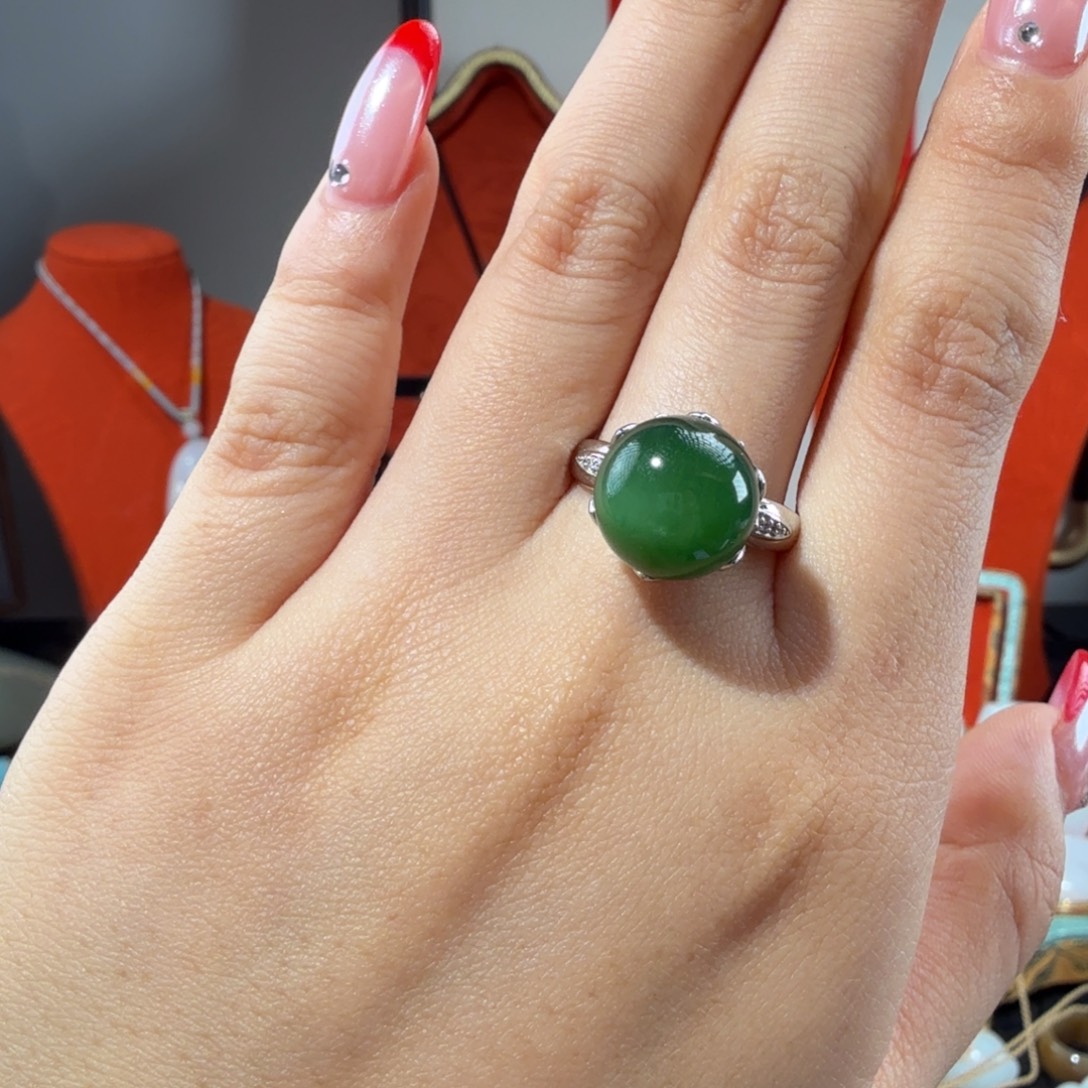 和田玉银S925镶嵌颈饰