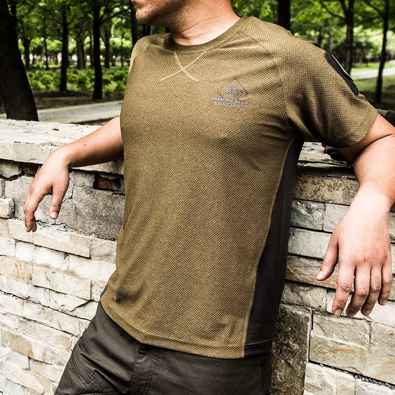 MAGFORCE麦格霍斯台马双色拼接大码T恤男C0112训练服夏季运动