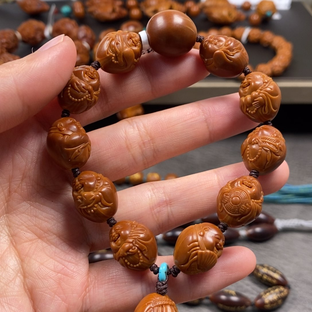 橄榄核手串/手链十小弥勒1.4