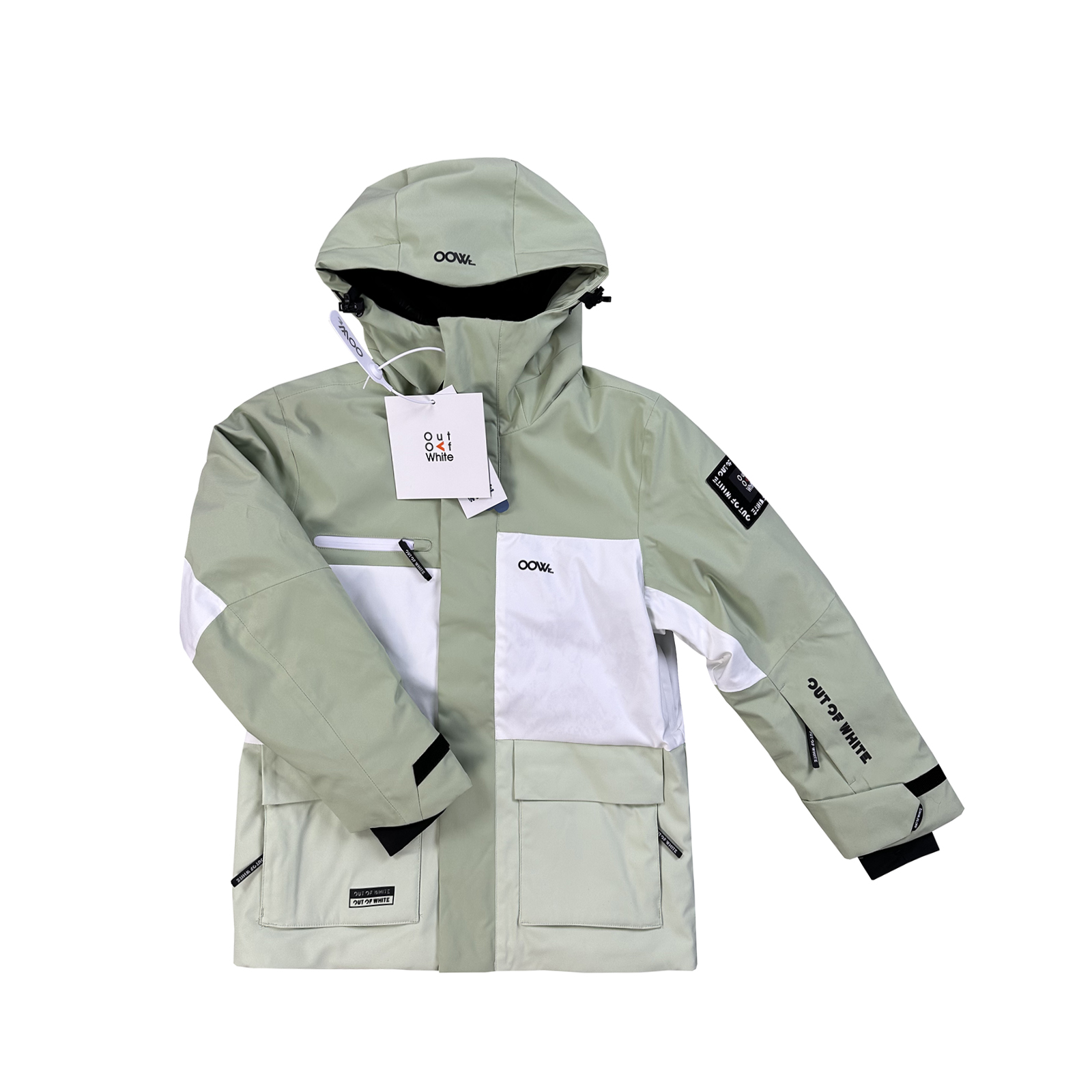 OOW滑雪服男女冬季夹棉外套防风防水单板浅色waterproofskijacket