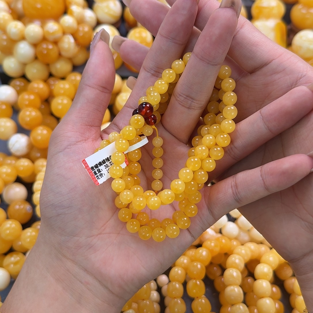 蜜蜡未镶嵌珠宝奇石7mm