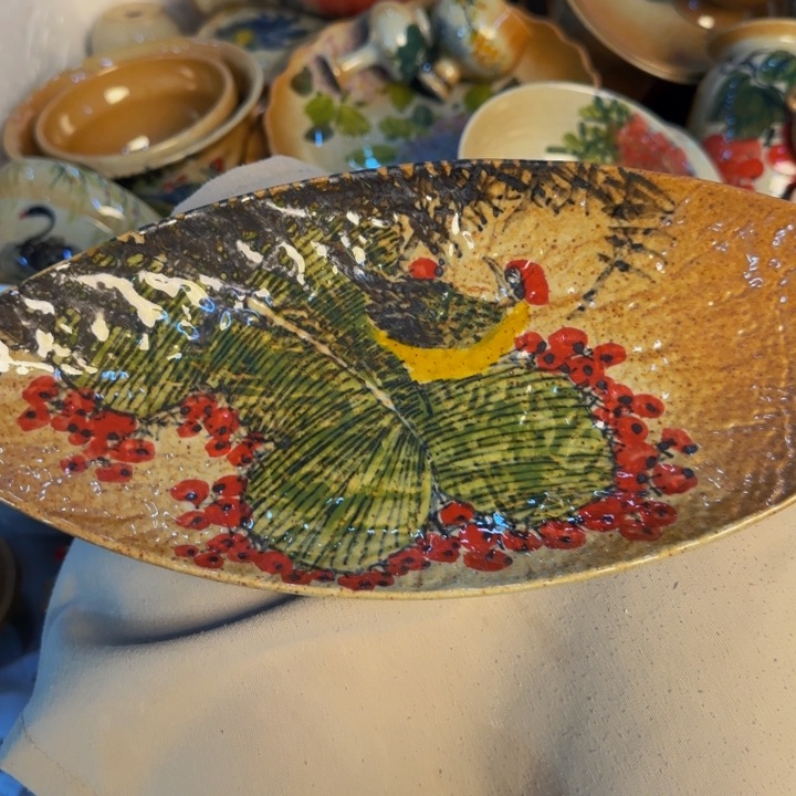 瓷片手工手绘细微不一样