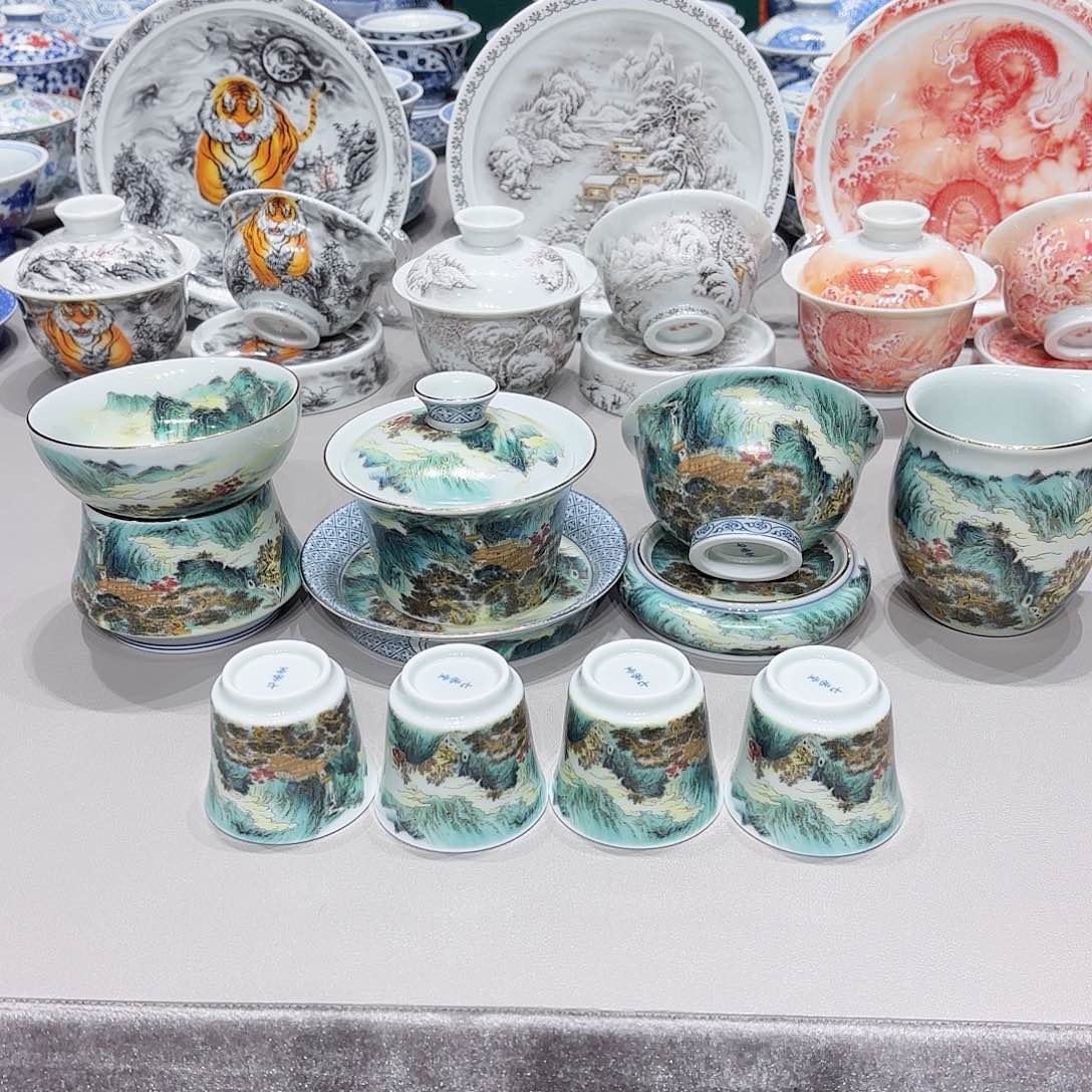 盖碗景德镇高温茶具