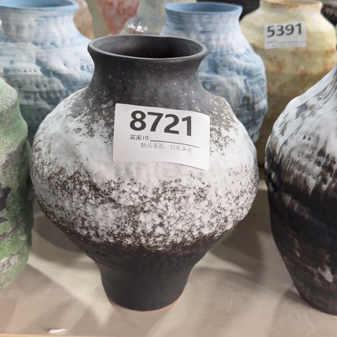 m***o摆件陶景德镇高温花瓶编码d016高27口8默认无孔
