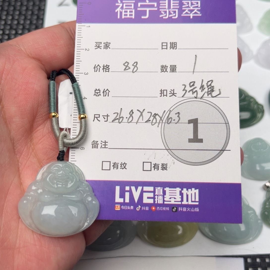 翡翠颈饰未镶嵌吊坠